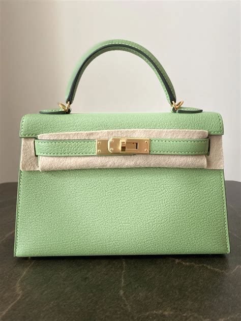 hermes mini kelly vert criquet